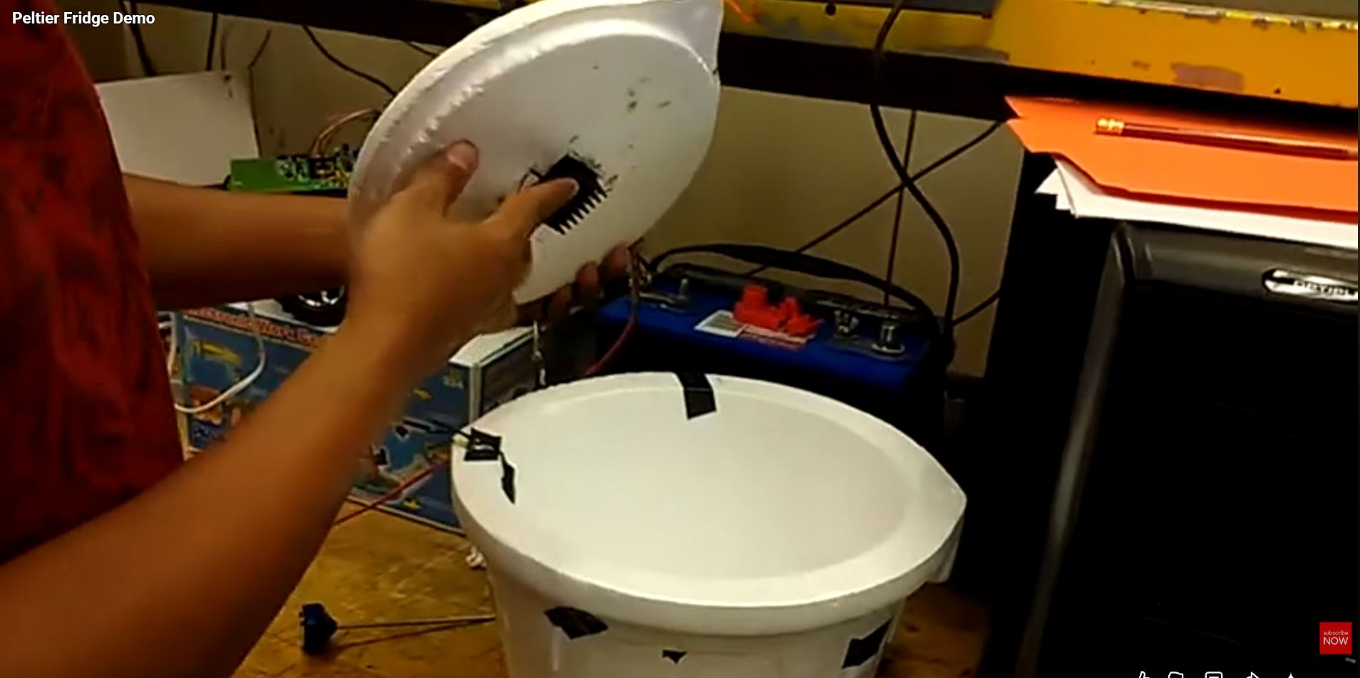 Peltier fridge demo