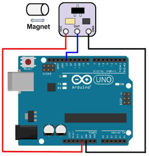 Hall sensor to Arduino wiring diagram