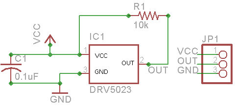 Hall sensor breakout schematic